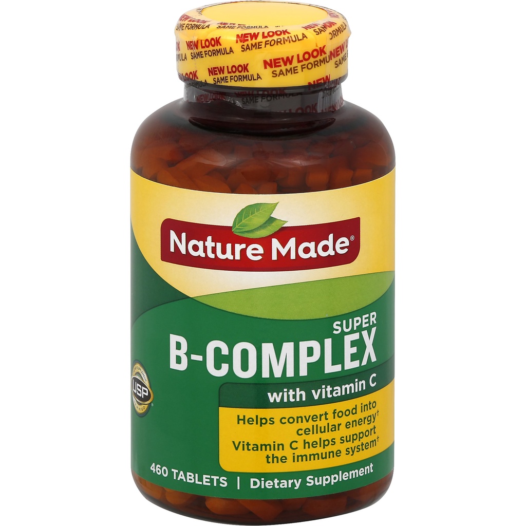 Nature Made Super B Complex with Vitamin C and Folic Acid Tablets  460 Count