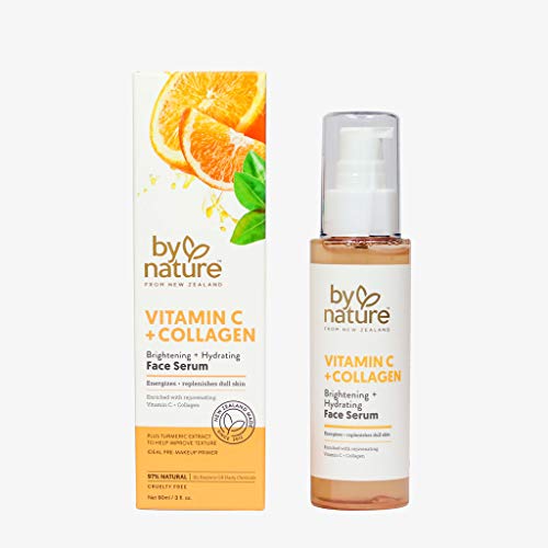 By Nature Skincare from New Zealand Vitamin C and Collagen Face Serum to Brighten and Hydrate All Skin Types