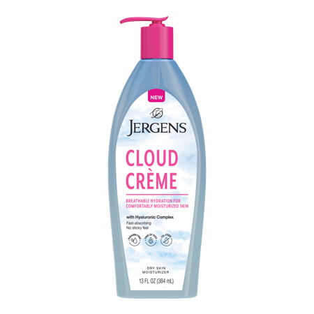 Jergens Cloud Créme with Hyaluronic Complex  Non-Greasy Breathable Hydration Body Lotion  13 Fl Oz