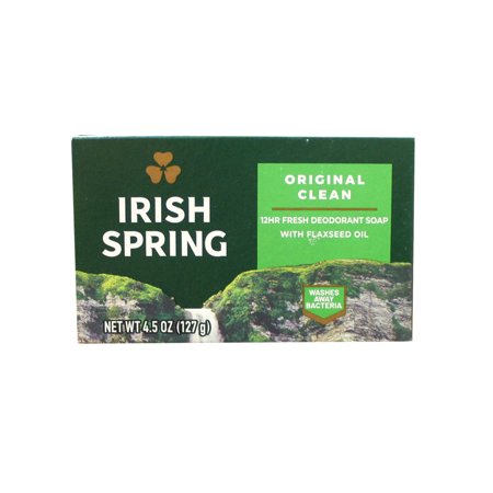 Irish Spring Deodorant Soap Original Clean 4.5 Ounce