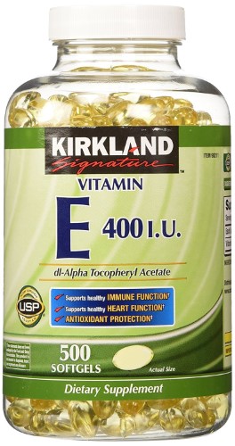 Kirkland Signature Vitamin E 180mg.  500 Softgels