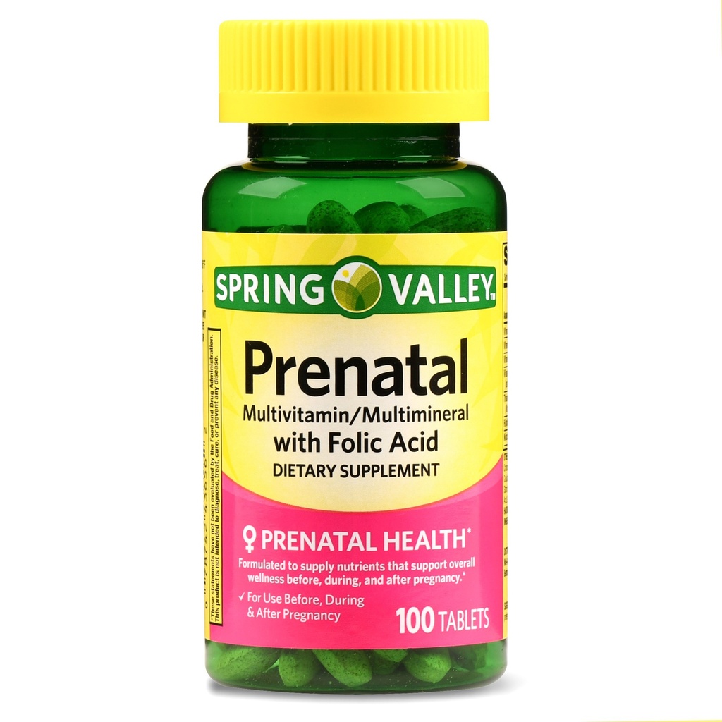 Prenatal Multivitamin/Multimineral for Pregnant or Nursing Women (100 tablets)