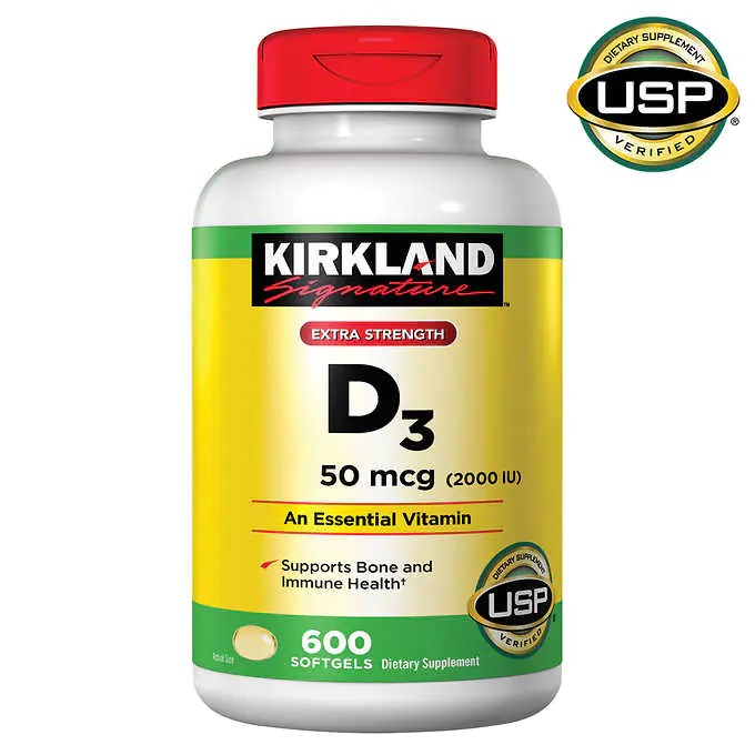 KIRKLAND Signature D3 An Essential Vitamin (600 SoftGels)