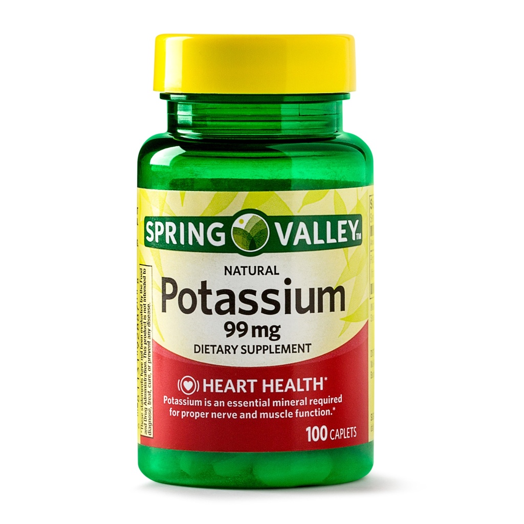 Potassium 99mg | Heart Health (100 Caplets)