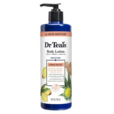 Dr Teal's Body Lotion Ginseng, Ginger, Rhodiola Rosea & Essential Oils 532ml