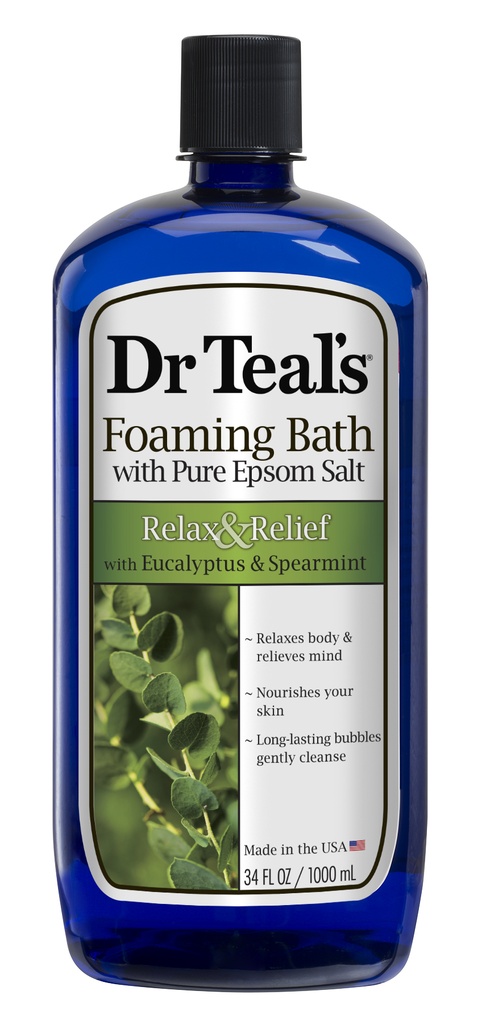 Dr Teal's Foaming Bath + Relax&Relief Eucalyptus & Spearmint Essential Oils