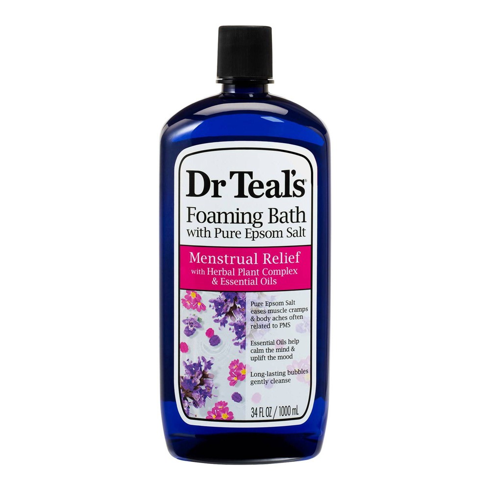 Dr Teal's Foaming Bath + Menstrual Relief | Herbal Plant Complex & Essential Oils